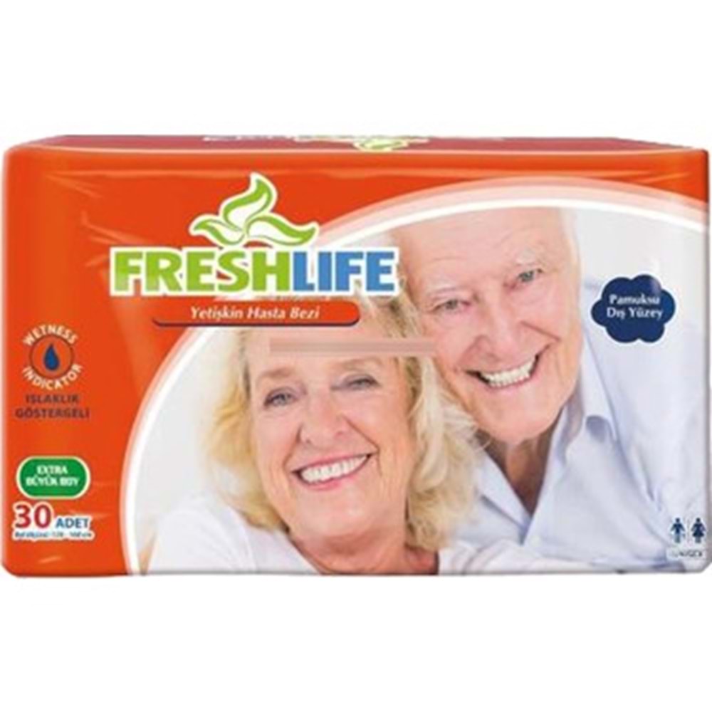 Freshlife Hasta Bezi Bağlamalı 30 Adet XL