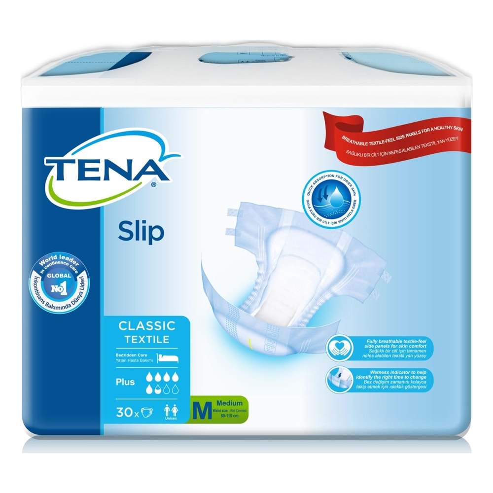 Tena Slip Classic Textile Plus 30 Adet Medium
