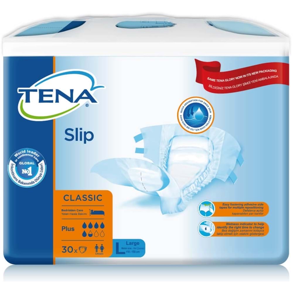 Tena Slip Classic Folyo 30 Adet Large
