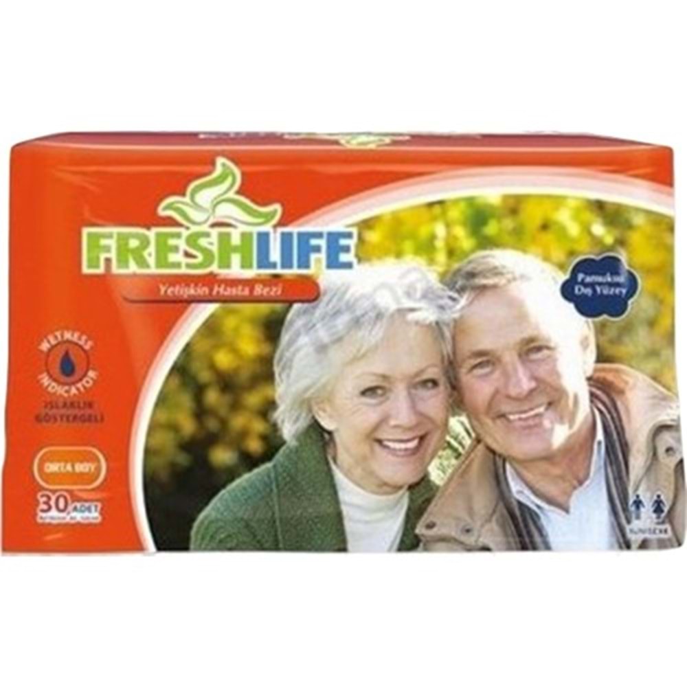 Freshlife Hasta Bezi Bağlamalı 30 Adet Medium