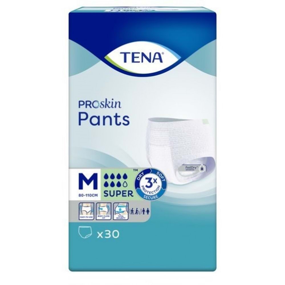 Tena Pants Super Emici Külot 30 Adet Medium (7 Damla)