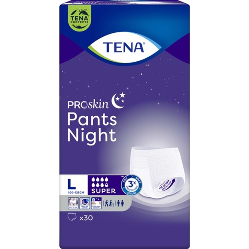Tena Proskin Pants Super Night Emici Külot 30 Adet Large (7,5 Damla)