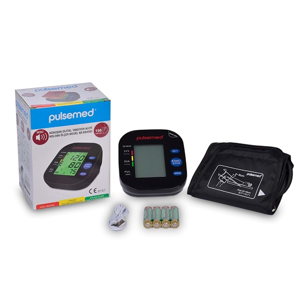 Pulsemed Dijital Koldan Ölçer Konuşan Tansiyon Aleti BSX583