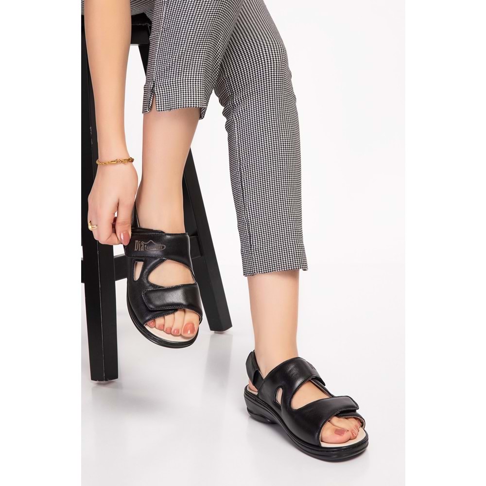 Dia Comfort Ortopedik Bayan Sandalet - Siyah - 40