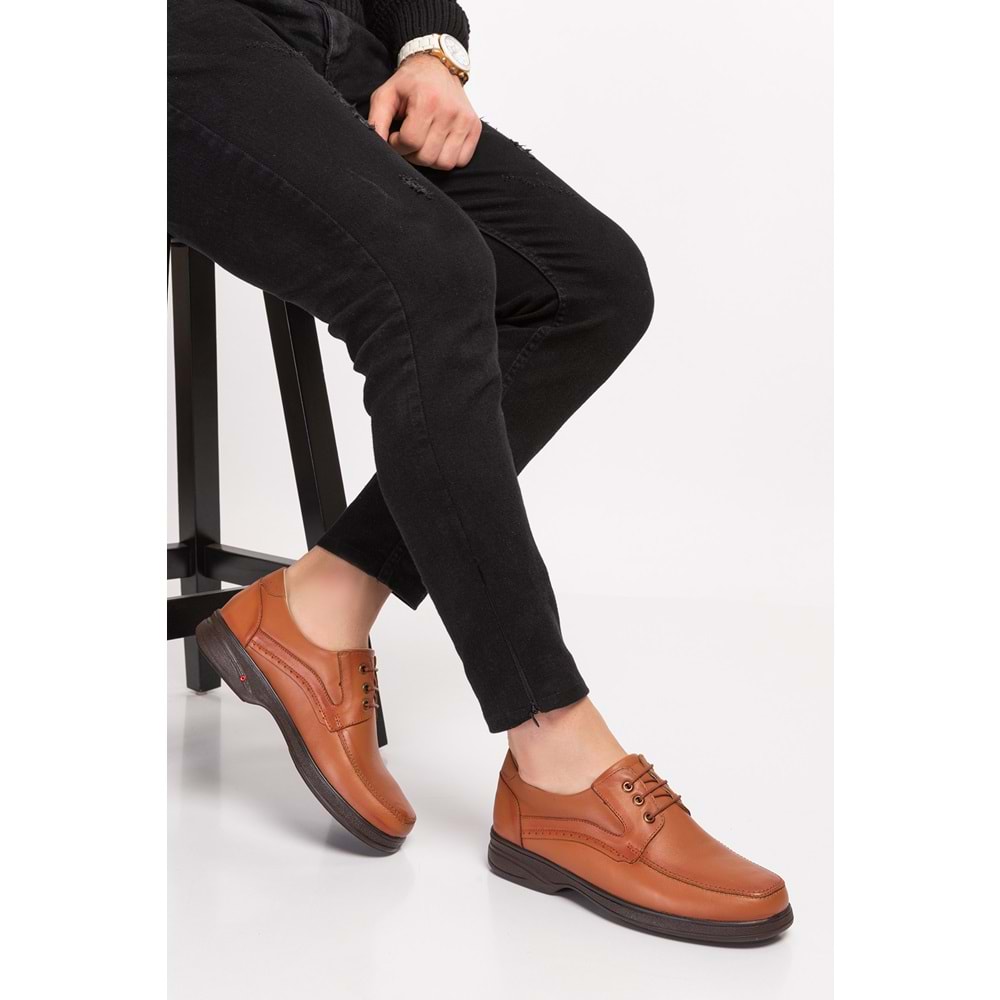 Dia Comfort Ortopedik Manuel Diyabetik Erkek Ayakkabı - Taba - 45