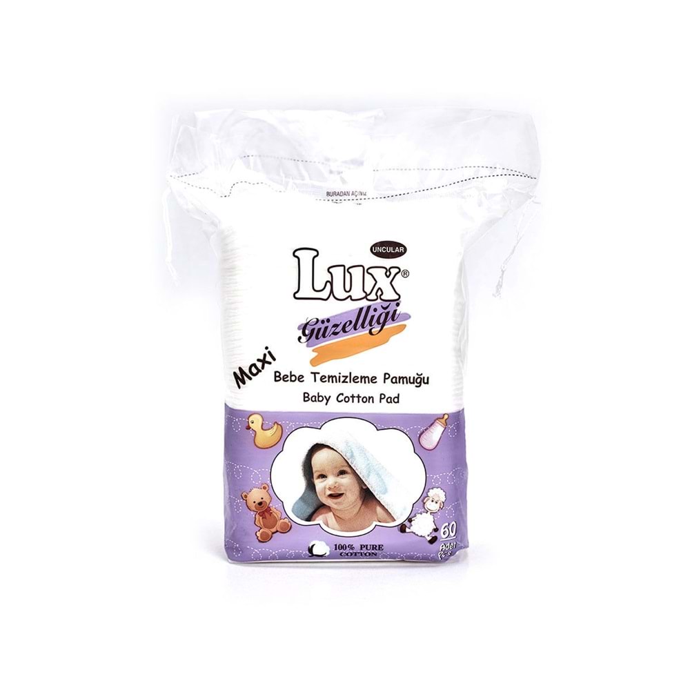 Lüx Maxi Bebe Temizleme Pamuğu 60 Lı
