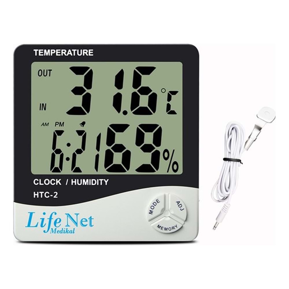 Life Net Isı ve Nem Ölçer HTC-2