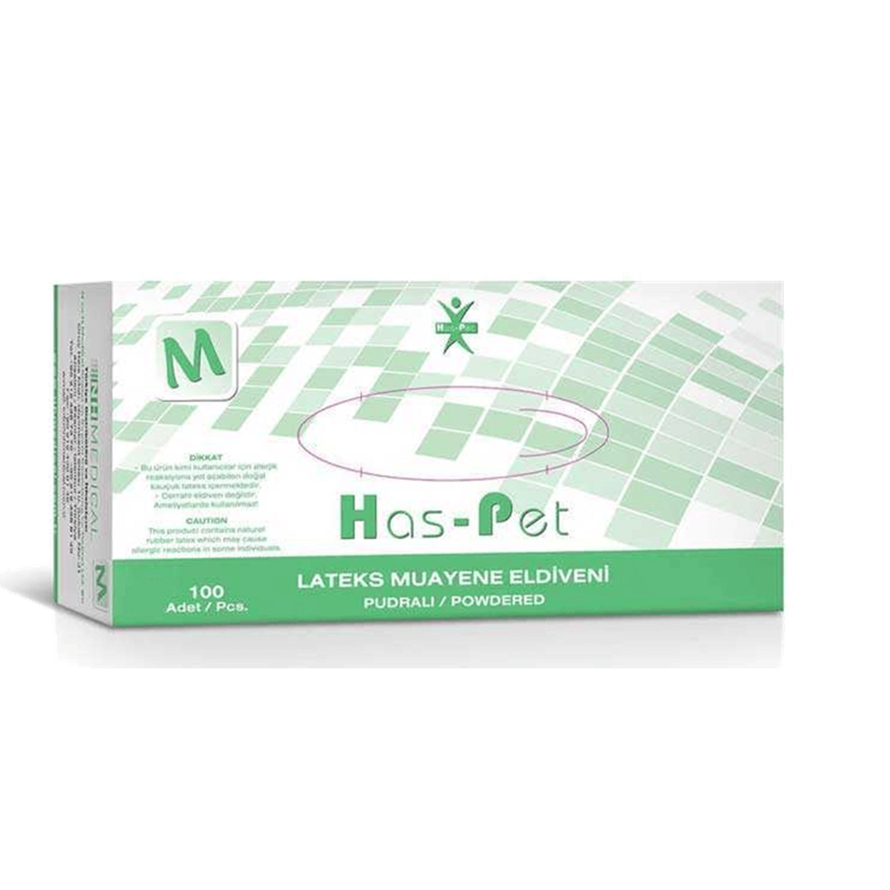 Haspet Pudralı Muayene Eldiveni Medium