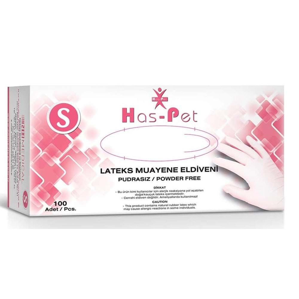 Haspet Pudrasız Muayene Eldiveni Small