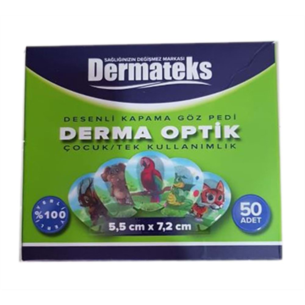 Dermateks Desenli Göz Kapama Pedi 5,5x7,2 Çocuk 50 Adet