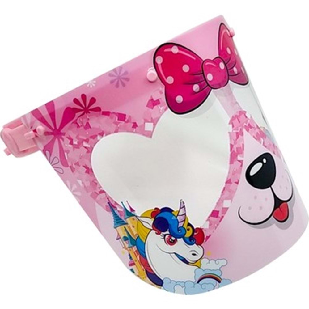 Kız Çocuk Siperlik Unicorn Desenli