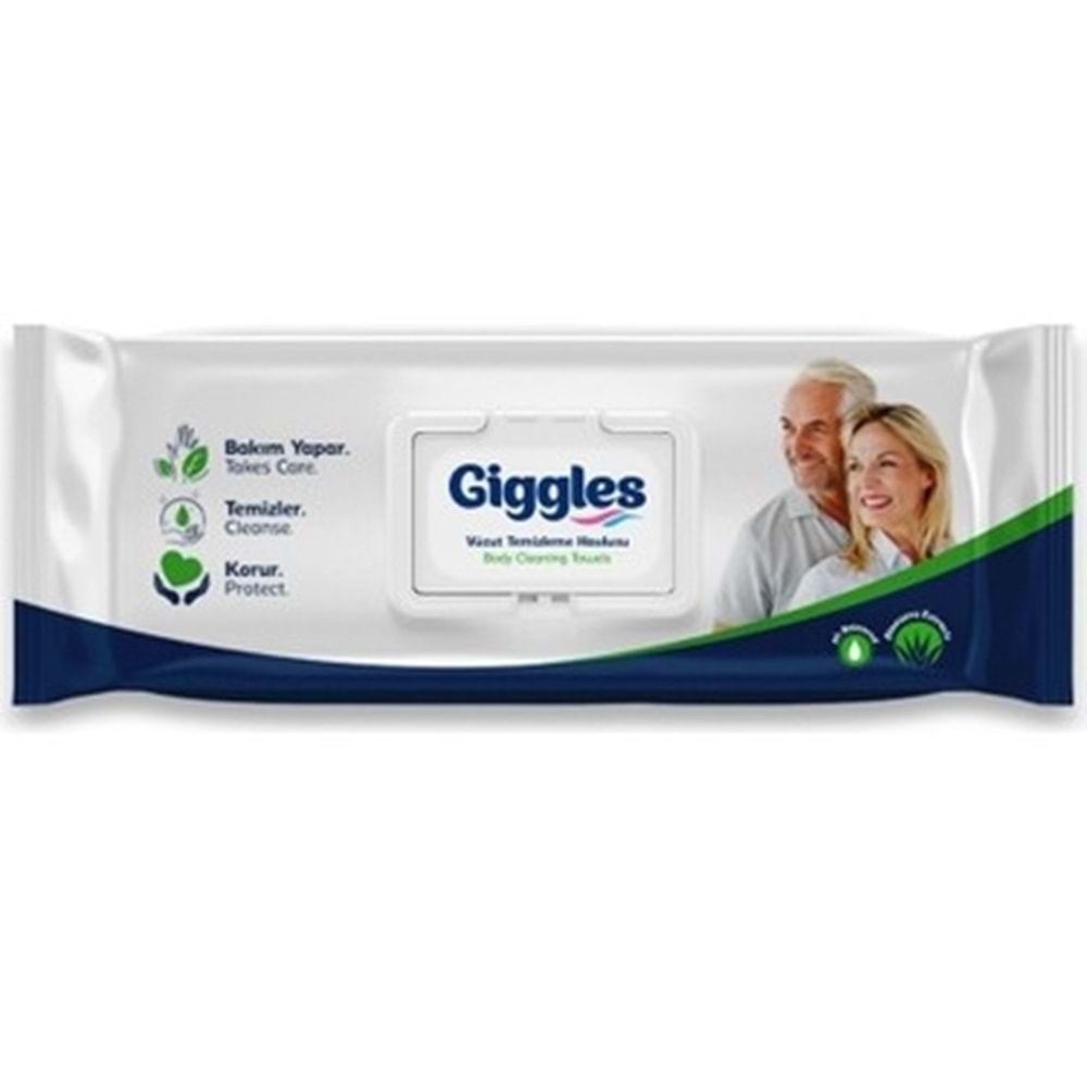 Giggles Vücut Temizleme Havlusu 50 Adet (23x23)