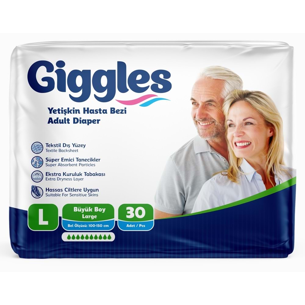 Giggles Hasta Bezi Bağlamalı Large 30 Adet