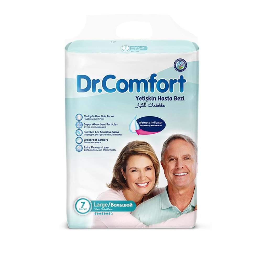Dr. Comfort Hasta Bezi Bağlamalı Large 7 Adet