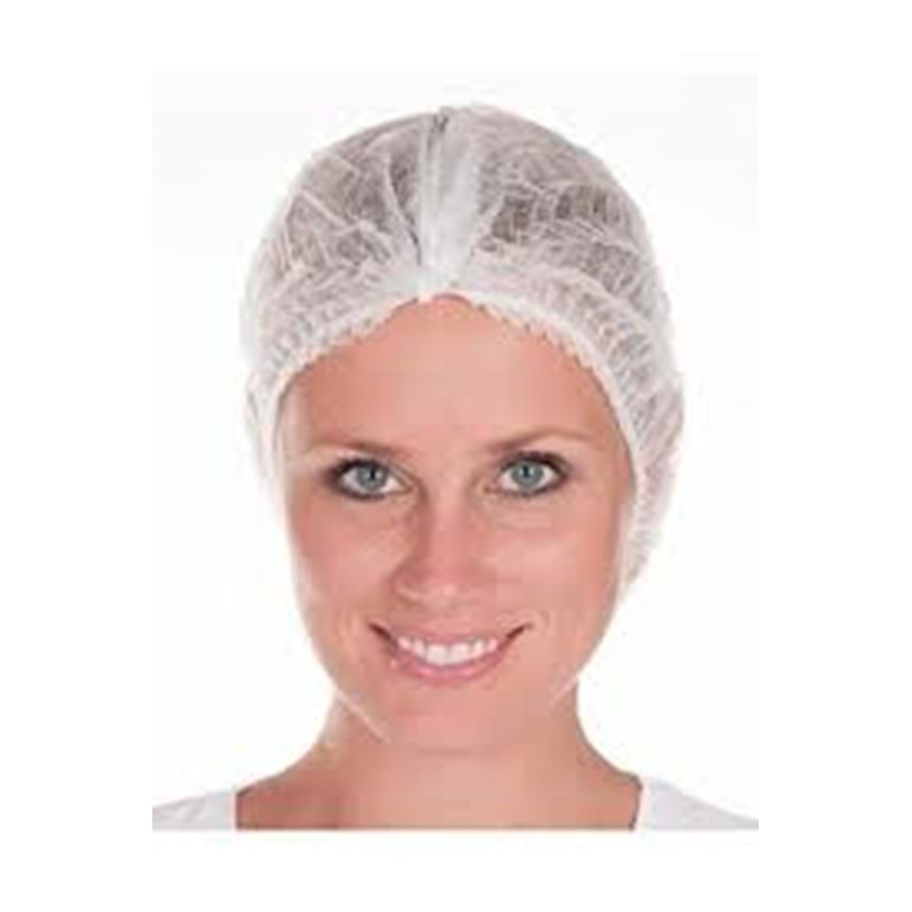 Beyaz Saç Bonesi 40 X 40 Cm 100 Adet