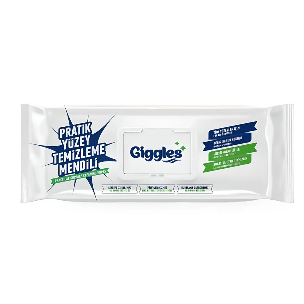 Giggles Yüzey Temizlik Havlusu Beyaz Sabun Kokusu 50 Adet