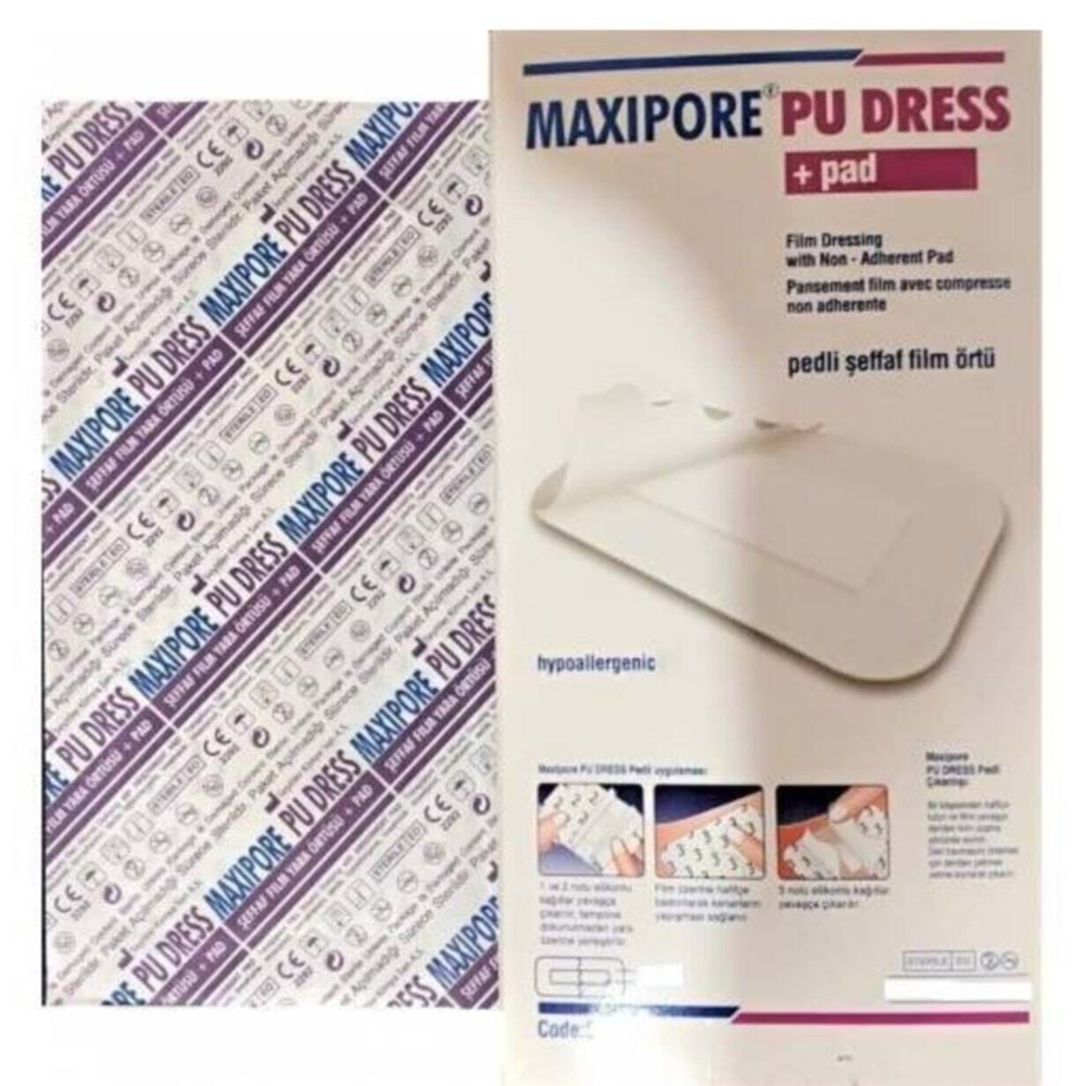 Maxipore Pedli Şeffaf Film Örtü 9X30 Cm