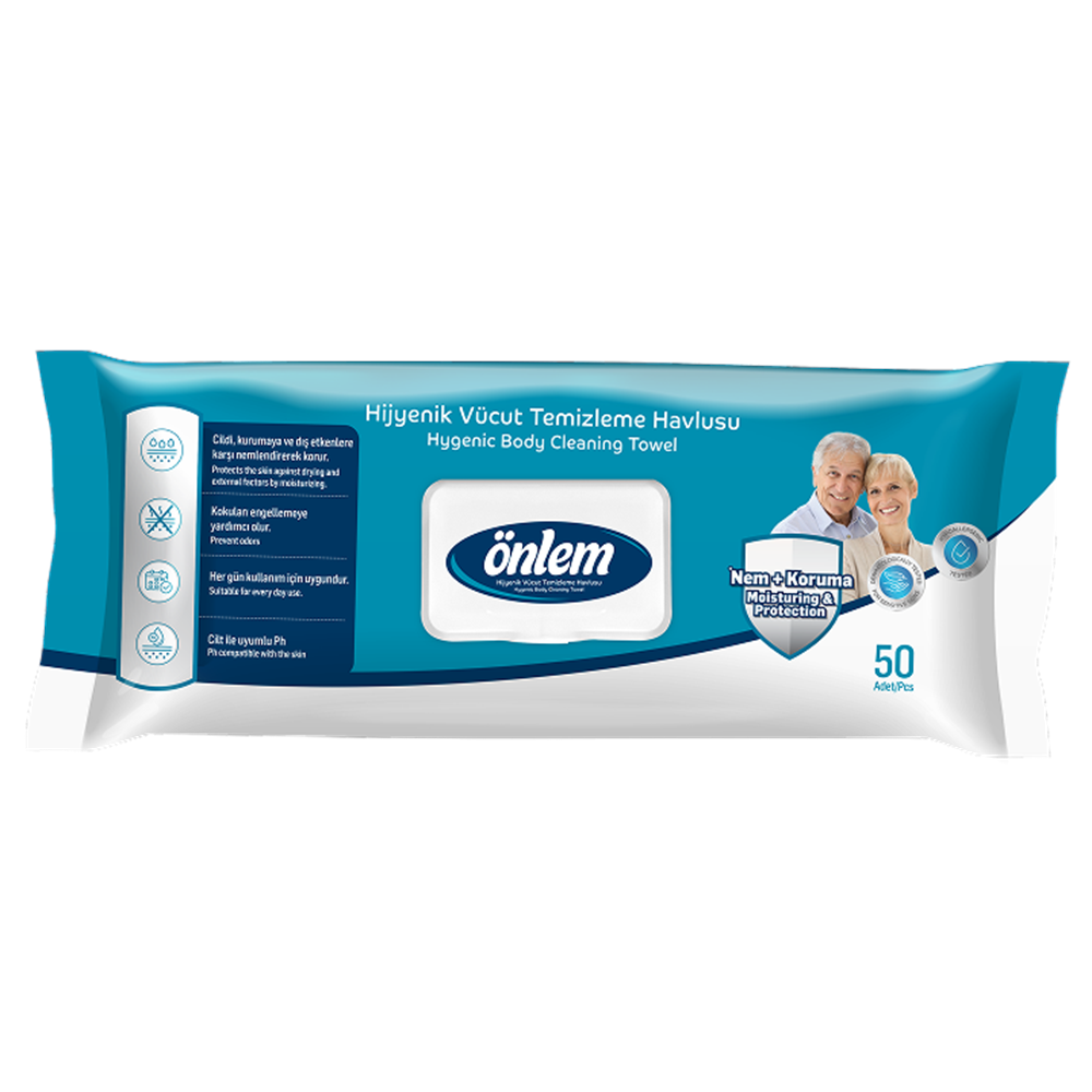 Önlem Vücut Temizleme Havlusu 50 Adet (25x25)