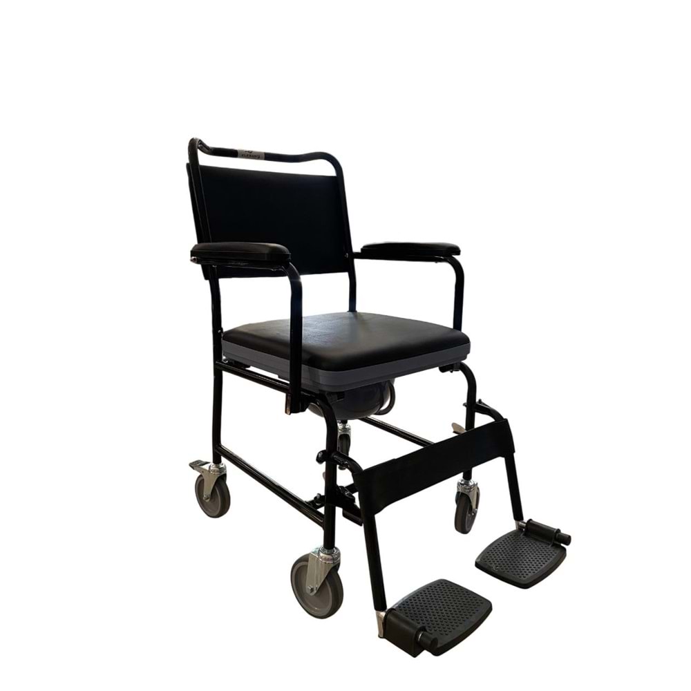 Elegant İthal Koridor Tipi Tekerlekli Sandalye Siyah