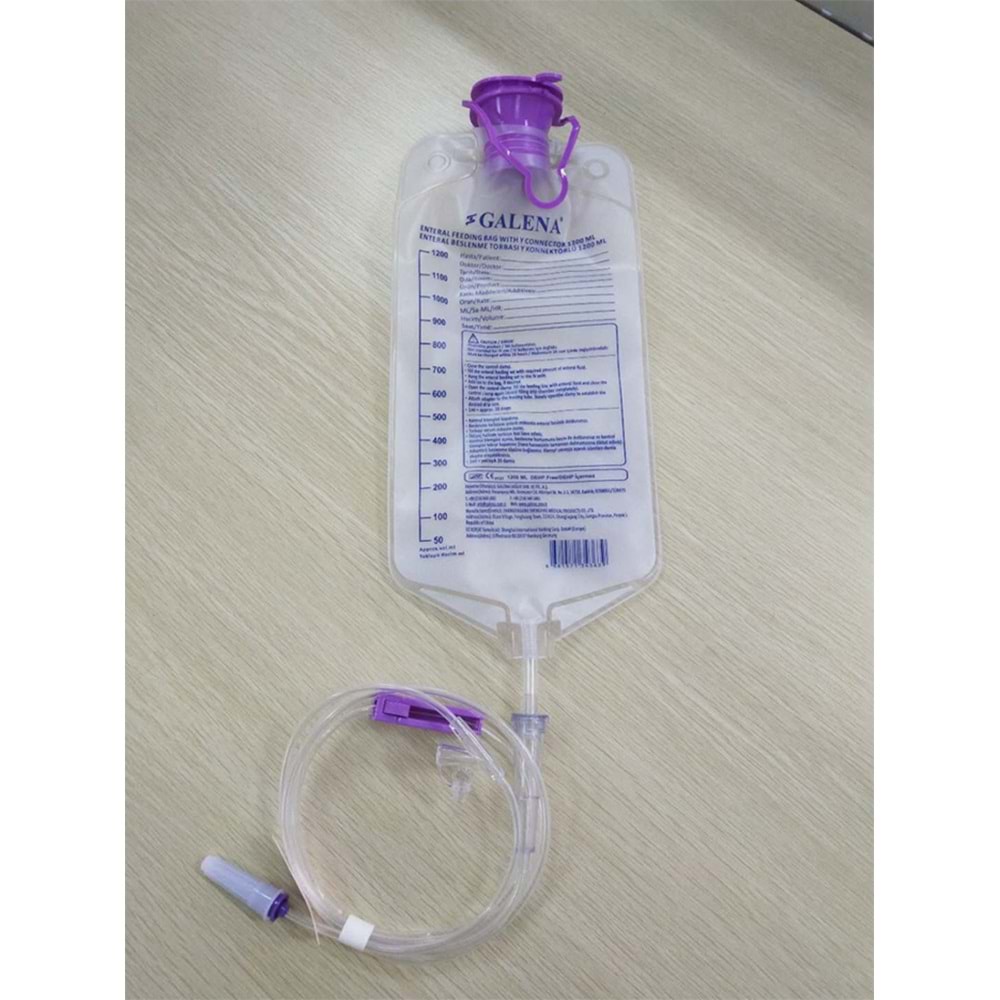 Galena Enteral Beslenme Seti Torbası Y Konnektörlü 1200 ml