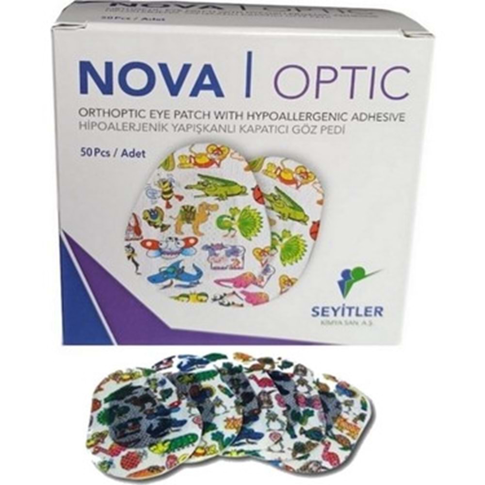 Nova Non Steril Hipoallerjenik Yapışkanlı Oval Göz Pedi 50 Adet Pediatrik