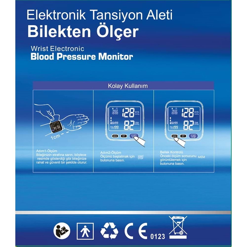 Life Net Tansiyon Aleti Bilekten U621