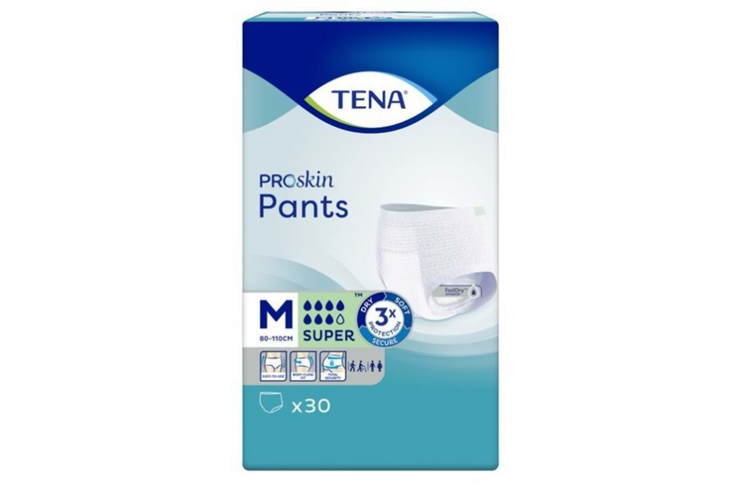 Tena Pants Super Emici Külot 30 Adet Medium (7 Damla)