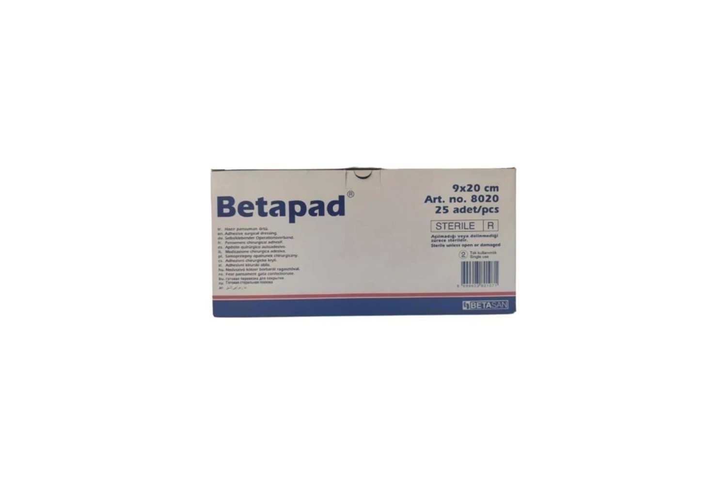 Betapad Steril Hazır Pansuman Örtü 9X20Cm 1 Adet