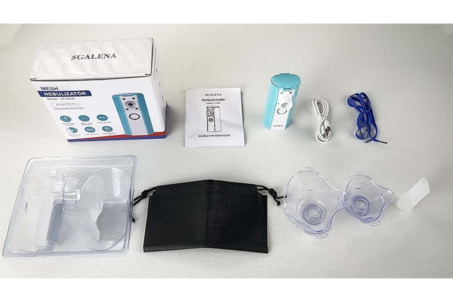 Galena Mesh Nebulizatör Usb Girişli ve Pilli LT-N400