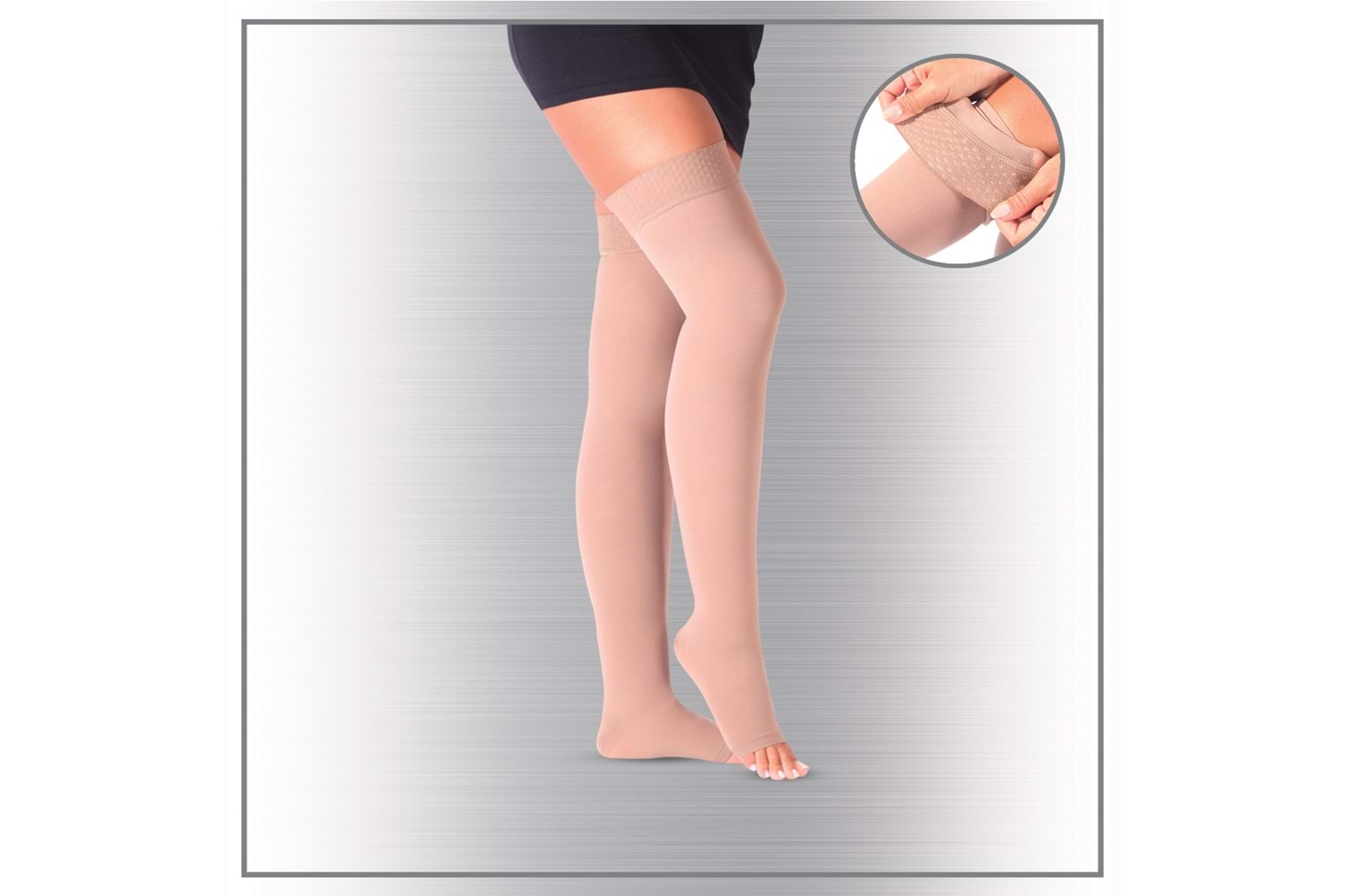 Case Diz Üstü Burnu Açık Ccl I Varis Çorabı Silikonlu 6