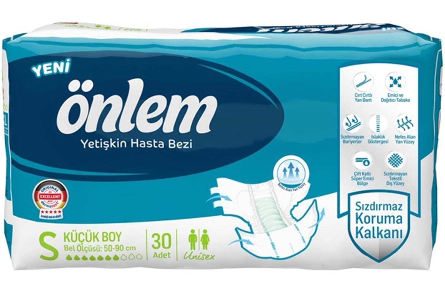 Önlem Hasta Bezi Bağlamalı 30 Adet Small