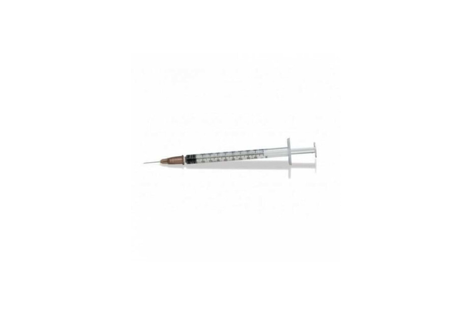 Berika İnsülin Enjektörü, Tek Kullanımlık,Kilitsiz ,Üç Parçalı, Kahverengi, 26G 13mm,1ml