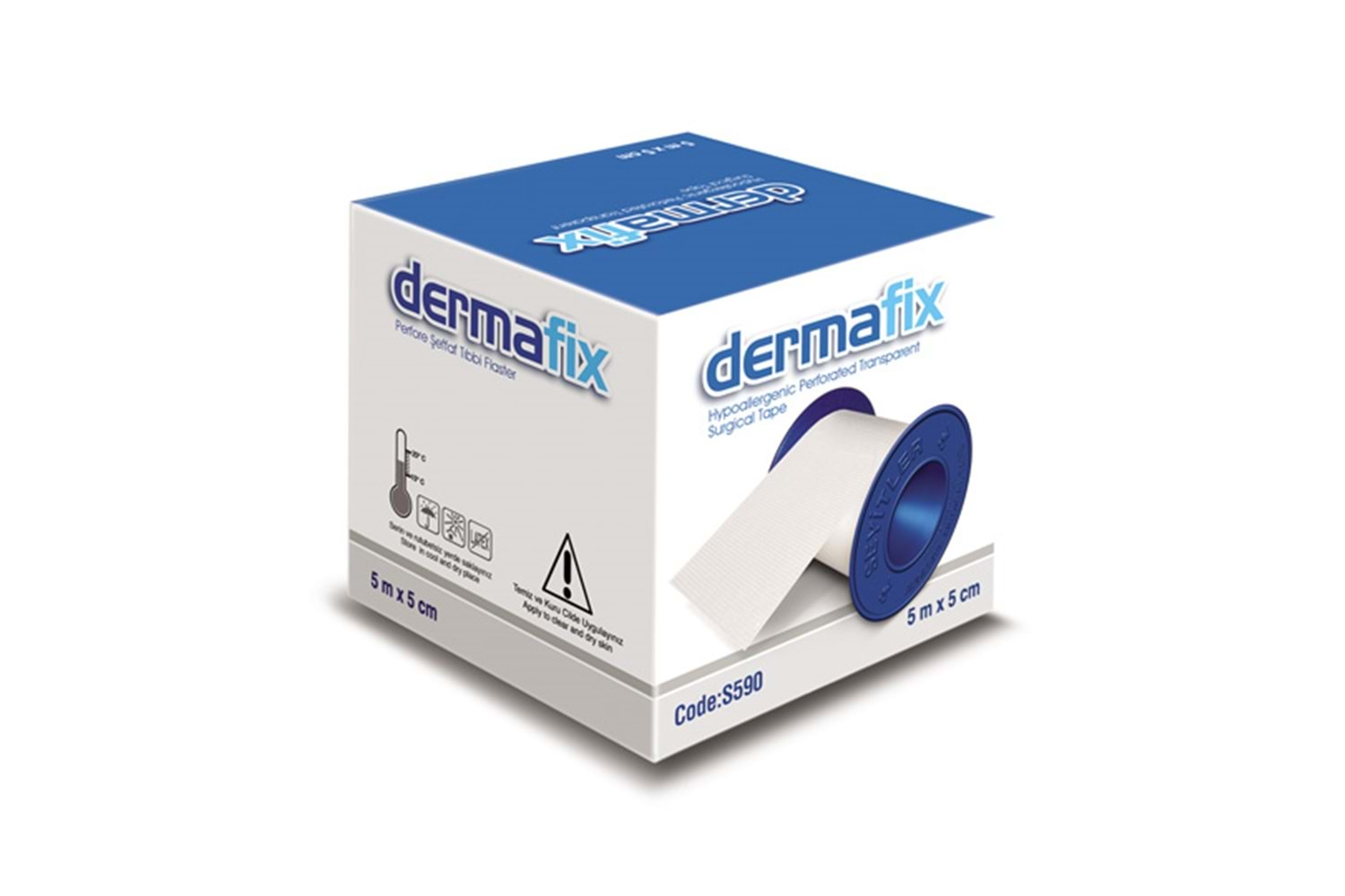 Dermafix Perfore Şeffaf Tıbbi Plaster 5M X 5Cm