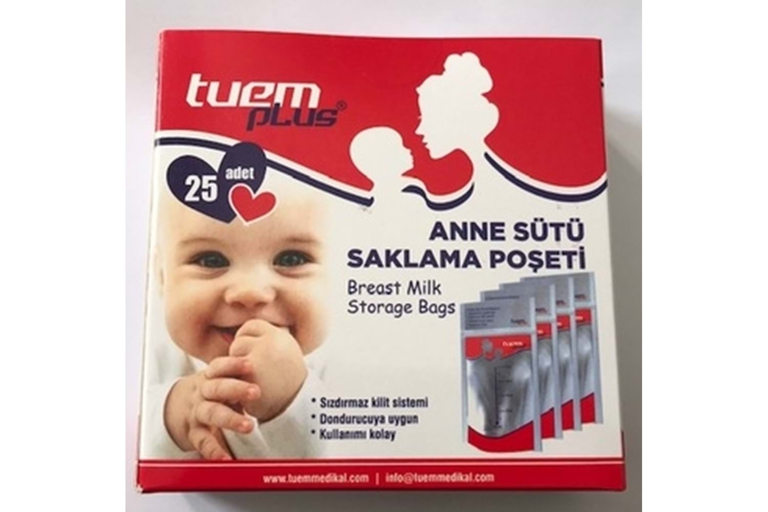 Tuem Süt Saklama Poşeti 25li(200ml)