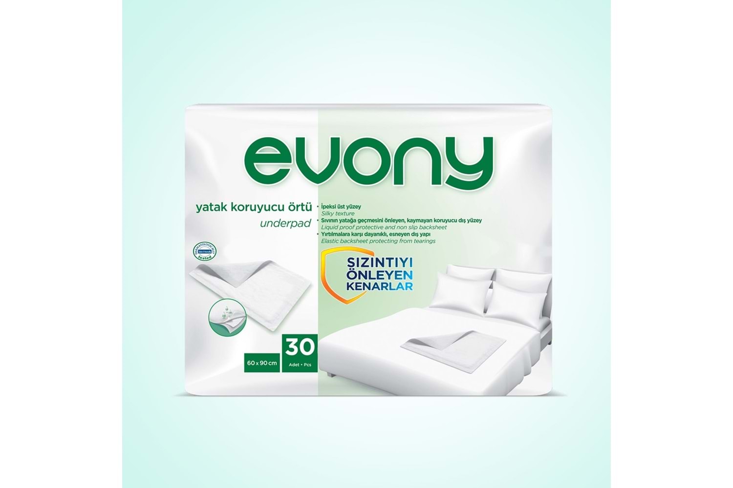 Evony Yatak Koruyucu 60x90 30 Adet