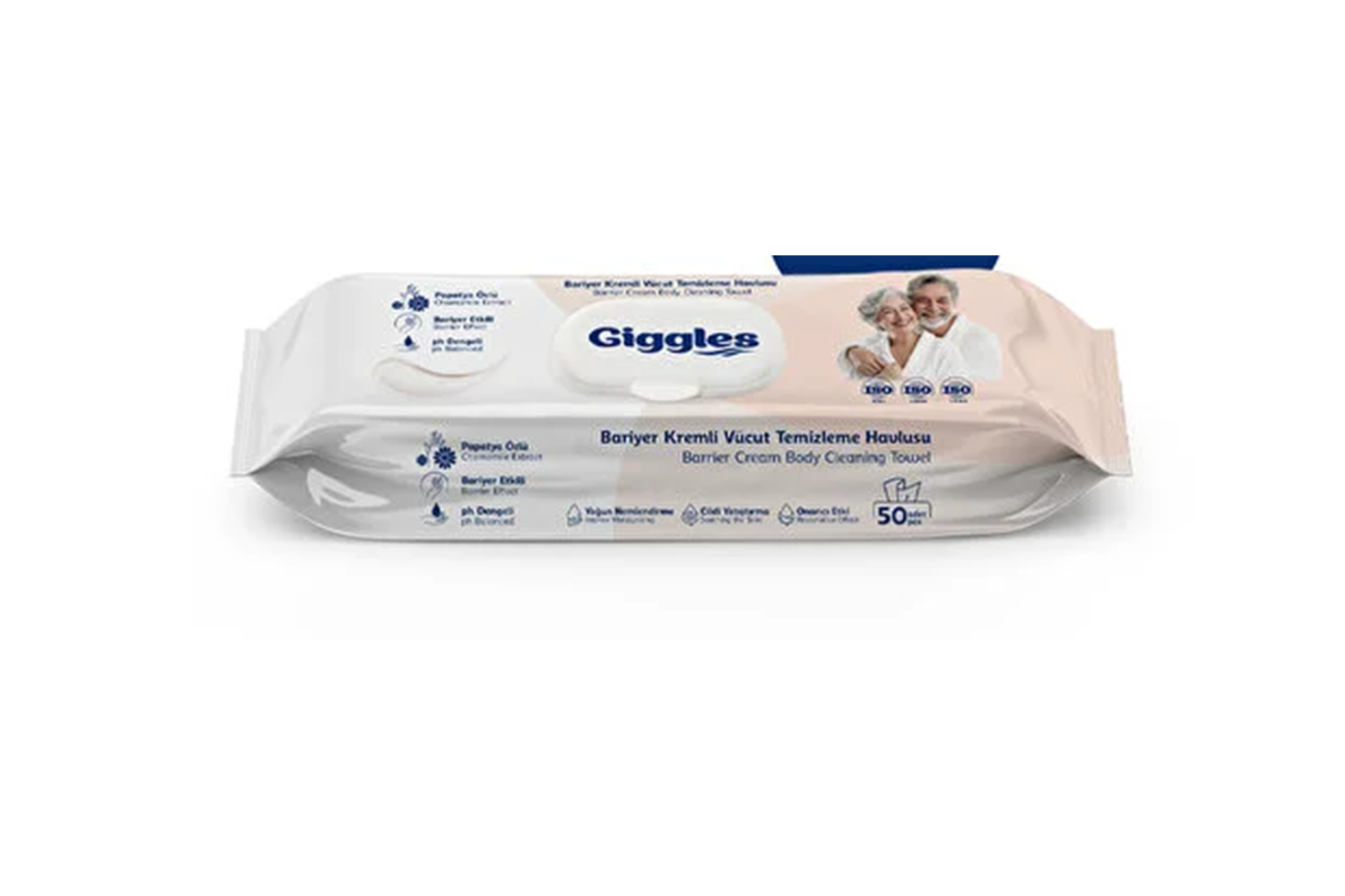 Giggles Bariyer Kremli Vücut Temizleme Havlusu 50 Adet