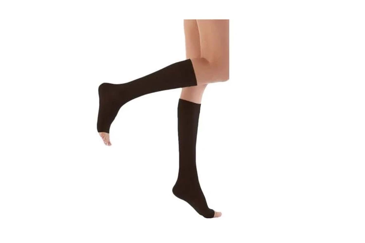 Ven&Fıt 0227 Varis Çorabı Diz Altı (Ad) Ccl2 Açık Burun Siyah (M)