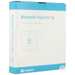 Biatain Aljinat Ag Yumuşak Yara Örtüsü, 10 cm x 10 cm