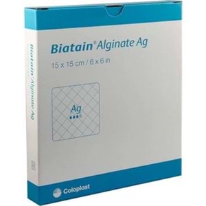 Biatain Aljinat Ag Yumuşak Yara Örtüsü, 15 cm x 15 cm