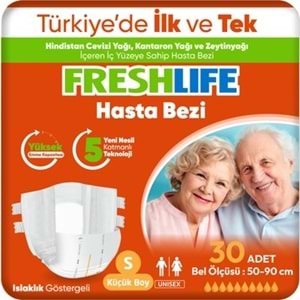 Freshlife Hasta Bezi Bağlamalı 30 Adet Small