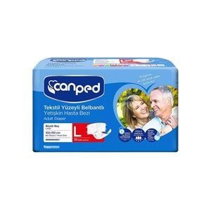 Canped Bağlamalı Hasta Bezi 30 Adet Large