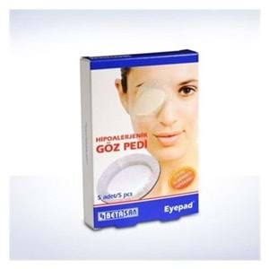 Eyepad Hipoalerjenik Koruyucu Yetişkin Steril Göz Pedi 9,5X6,5Cm 5 Adet