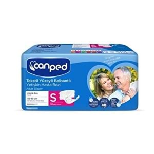 Canped Bağlamalı Hasta Bezi 30 Adet Small