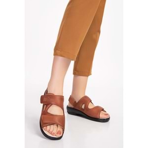 Dia Comfort Ortopedik Bayan Sandalet - Taba - 37