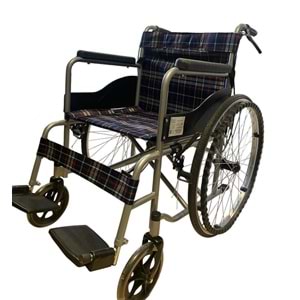 Tak Frenli Manuel Tekerlekli Sandalye Ekose