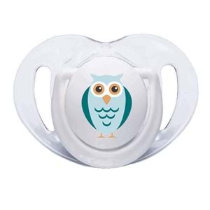 Mamajoo Ortodontik Silikon Emzik Beyaz (Baykuş) - 12 Ay (2 Adet)