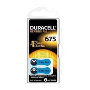 Duracell İşitme Cihazı Pili No: 675 (6 Adet)