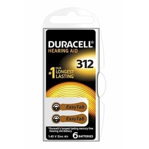 Duracell İşitme Cihazı Pili No: 312 (6 Adet)