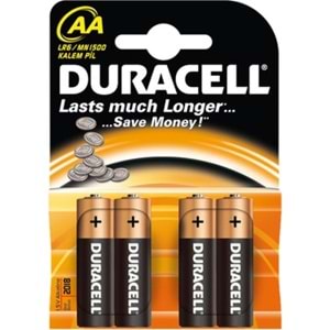 Duracell Alkalin Kalın Pil 4 Adet Blister