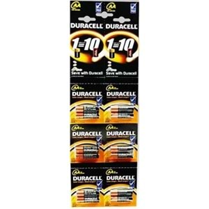 Duracell Alkalin Kartela Kalın Kalem Pil 12li (6X2li)
